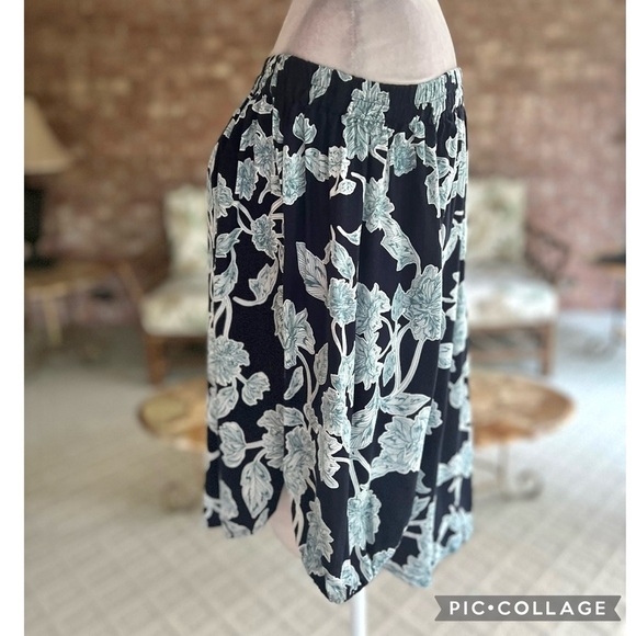 Splendid Top Off the Shoulder Navy Blue Mint Floral Floral S Garden Boho Chic - Picture 11 of 17